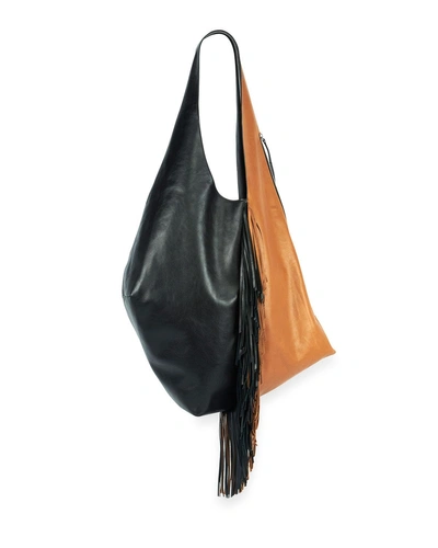 Isabel Marant Eenda Modern Fringes Shoulder Bag In Neutral