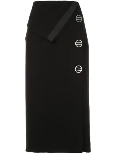 Dion Lee Folded Detail Midi Dress In Black