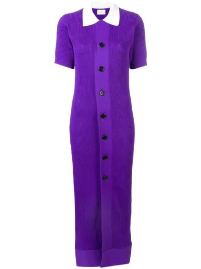 Simon Miller Buttoned Cardigan Dress In Purple