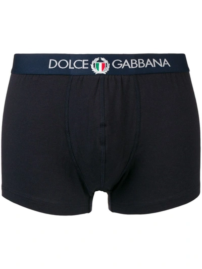 Dolce & Gabbana Fitted Boxers In Blue