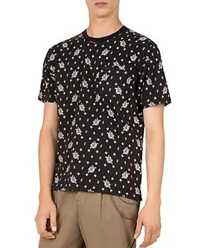 The Kooples Bandana Print Tee In Black