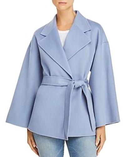Theory Wool & Cashmere Belted Robe Jacket In Grape Mist