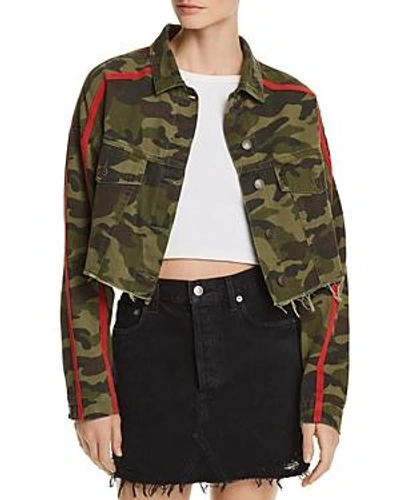 Sunset & Spring Sunset + Spring Camo Cropped Denim Jacket - 100% Exclusive In Military