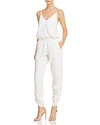 Amanda Uprichard Lowell Ruched Jumpsuit In Ivory