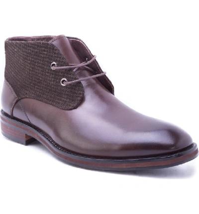 Zanzara Nebot Chukka Boot In Brown Leather/ Fabric