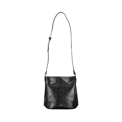 Maxwell Scott Bags Stylish Black Italian Leather Shoulder Bag For Women