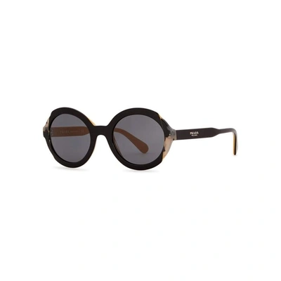 Prada Black Round-frame Sunglasses