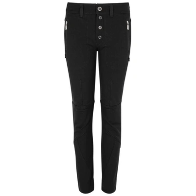 High Way-ward Black Slim-leg Trousers