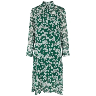 Samsoe & Samsoe Merritt Daisy-print Chiffon Dress In Green