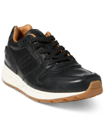 Polo Ralph Lauren Men's Train 100 Sneakers Men's Shoes In Black | ModeSens