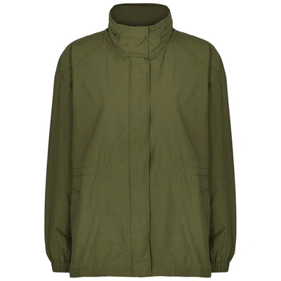Eileen Fisher Olive Hooded Shell Jacket