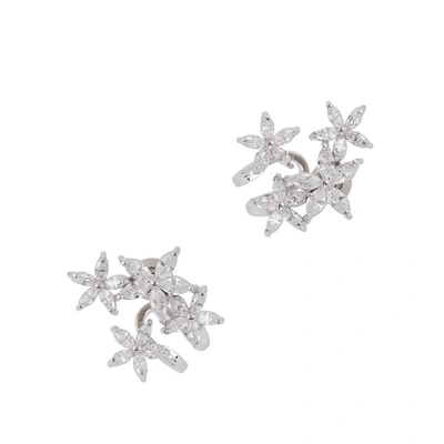 Fallon Double Vine Cuff Earrings In Silver