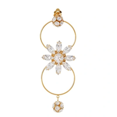 Ca&lou Margie Crystal-embellished Clip On Earring In Gold