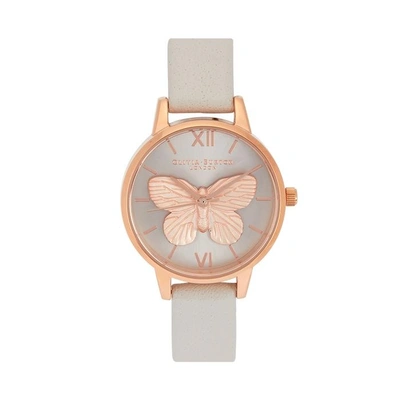 Olivia Burton 3d Butterfly Rose Gold-plated Watch