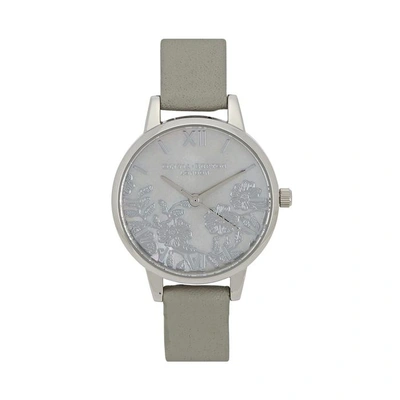 Olivia Burton Silver-plated Floral Watch