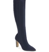 Charles By Charles David Davis Knit Boot In Deep Navy Fabric