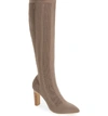 Charles By Charles David Davis Knit Boot In Taupe Fabric