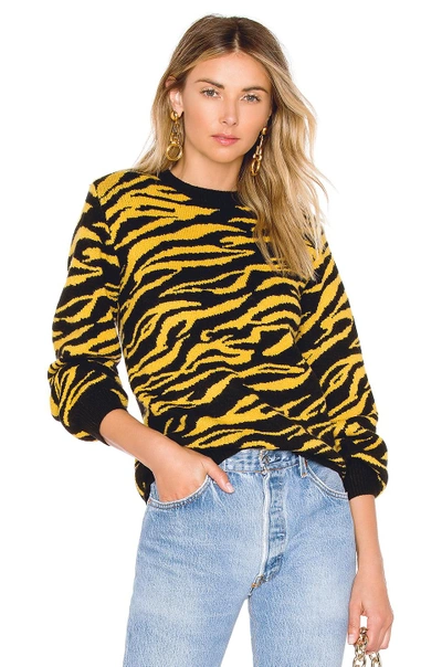 House Of Harlow 1960 X Revolve Tiger Sweater In Yellow. In Yellow Tiger