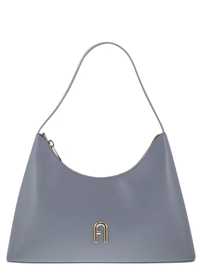 Furla Diamante Small Shoulder Bag In Blue