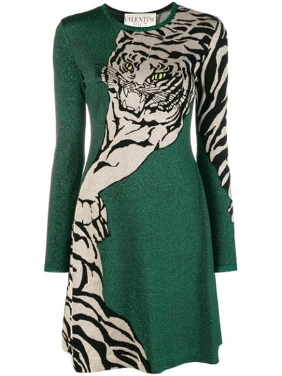 Valentino Tiger Re-edition Dress In Green