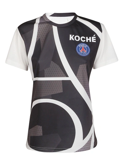 Koché Printed T-shirt In Black/white