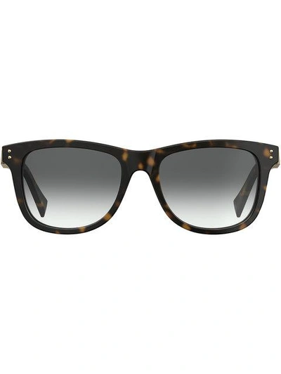 Moschino Eyewear Tortoiseshell Sunglasses In Brown
