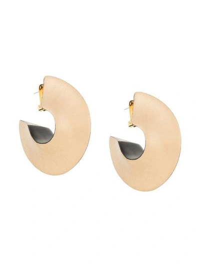Vanda Jacintho Geometric Disc Earrings In Metallic