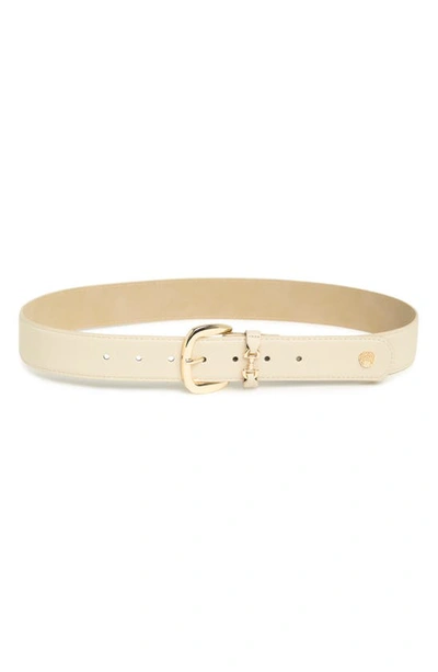 Vince Camuto Horsebit Belt In Vanilla