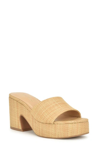 Nine West Barata Platform Cork Sandal In Natural