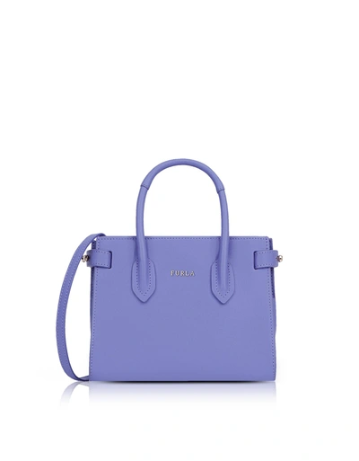 Furla Pin Mini Tote Bag W/shoulder Strap In Lavender