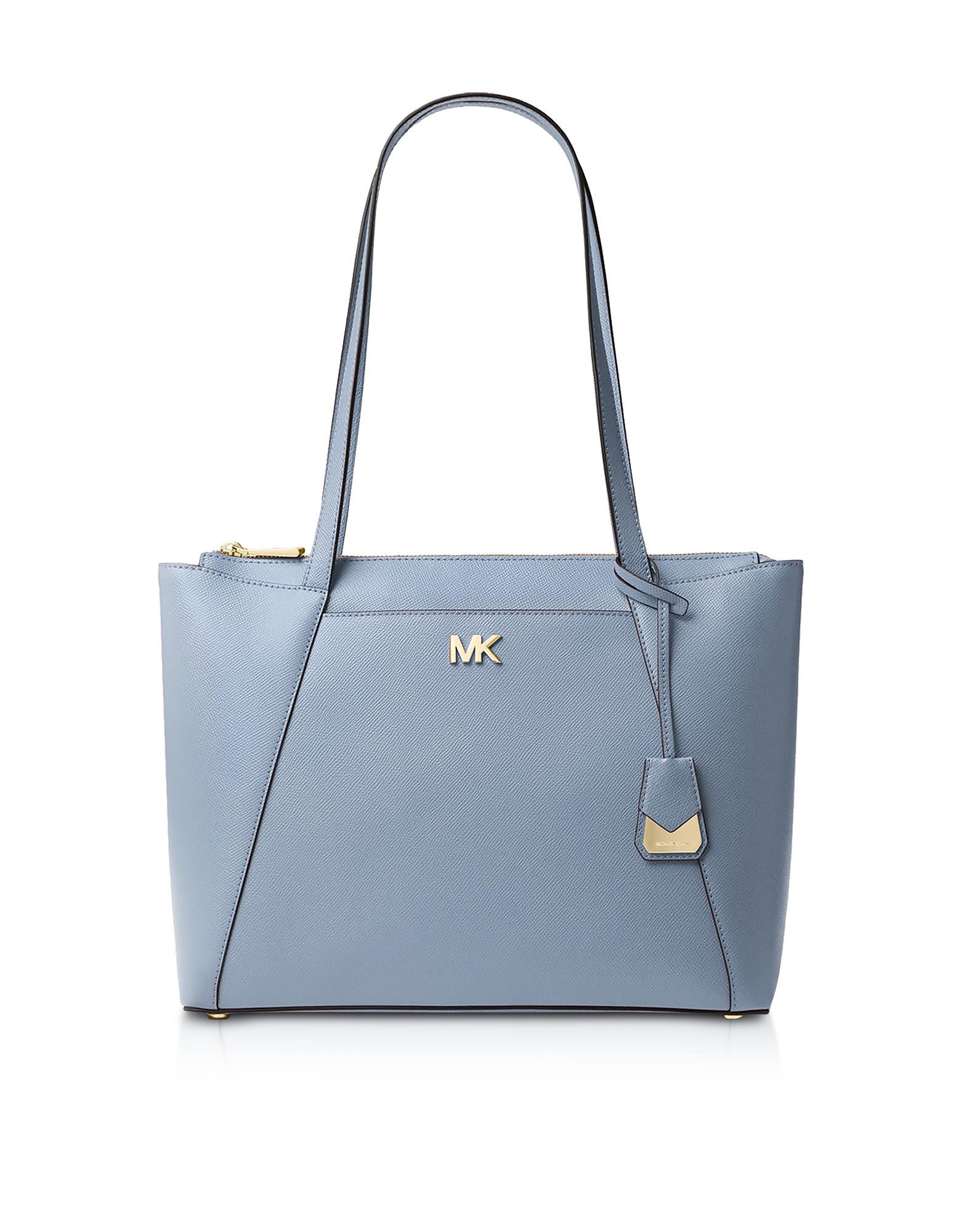michael kors maddie medium crossgrain leather tote