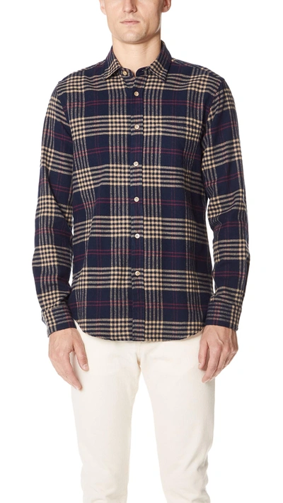 Portuguese Flannel Tomar Shirt In Blue