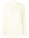 Marni Furry Long Sleeved Sweater In White