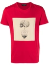 Alexander Mcqueen Skull Print T-shirt In Red