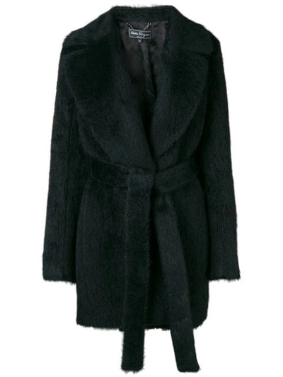 Ferragamo Salvatore  Fur Belted Coat - Black