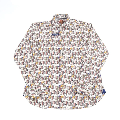 Luchiano Visconti Circles, Dots, Stripes Shirt In Multi