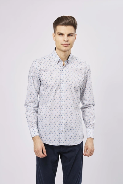 Luchiano Visconti Leo Surfers On Surfboards Shirt In Multi