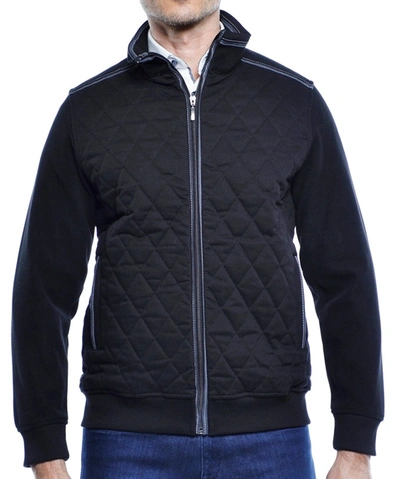 Luchiano Visconti Black Jacket With Quilted Front (tall)