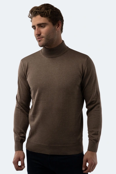 Luchiano Visconti Melange Mink Mockneck Sweater In Grey