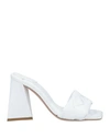G.p. Per Noy Bologna G. P. Per Noy Bologna Woman Sandals White Size 10 Leather In Beige