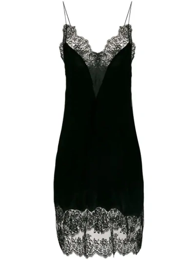 Stella Mccartney Lace Trim Cami Dress In Black