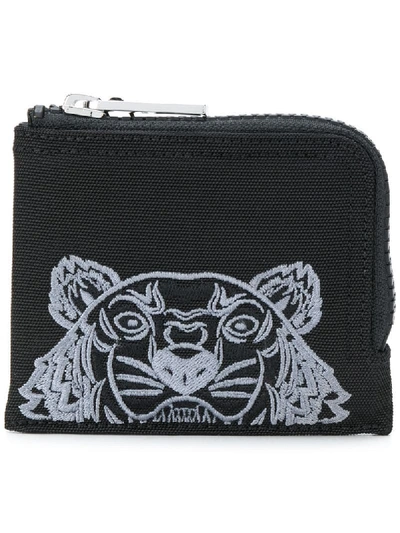 Kenzo Tiger Zip Wallet In Black
