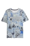 Adidas Originals Kids' Big Boys Regular-fit Logo Wash Graphic T-shirt In Grey