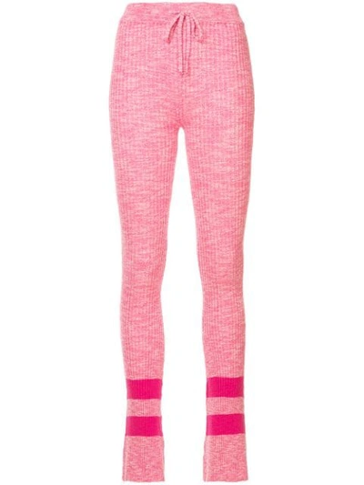 Baum Und Pferdgarten Knitted Track Pants In Pink