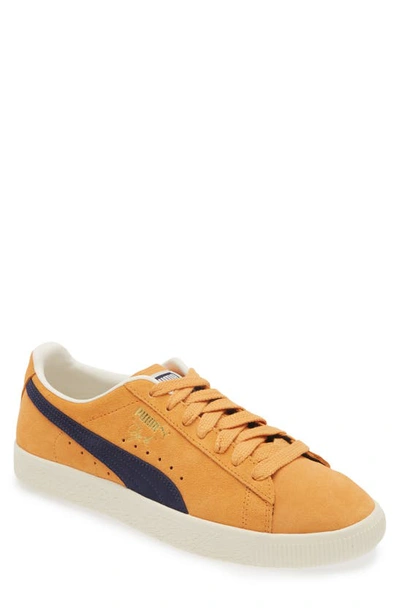 Puma Clyde Og Sneaker In Clementine- Navy