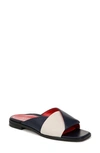 Vionic Miramar Slide Sandal In Navy/ Cream