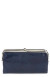 Hobo Lauren Leather Double Frame Clutch In Denim