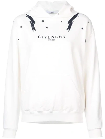 Givenchy Graphic Print Star Hoodie In White