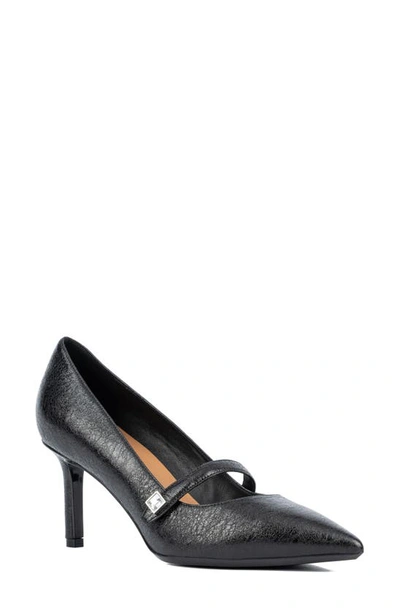 Aquatalia Marisol Pointed Toe Mary Jane Pump In Black