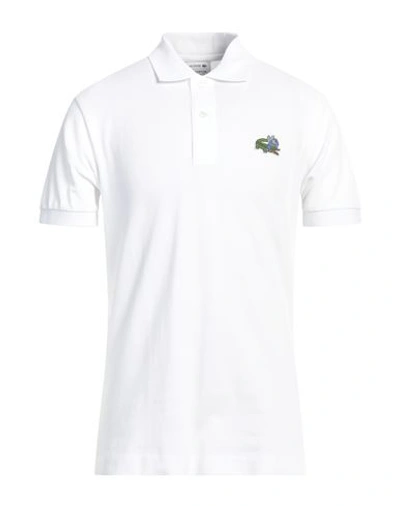 Lacoste Man Polo Shirt White Size 5 Cotton